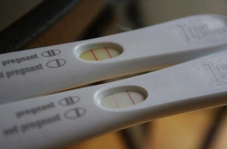 Тест на беременность - бледная полоска