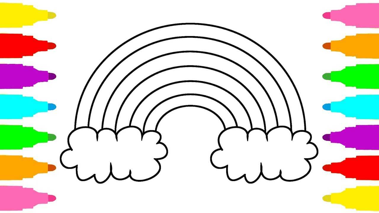 Цвета радуги по порядку для детей рисовать