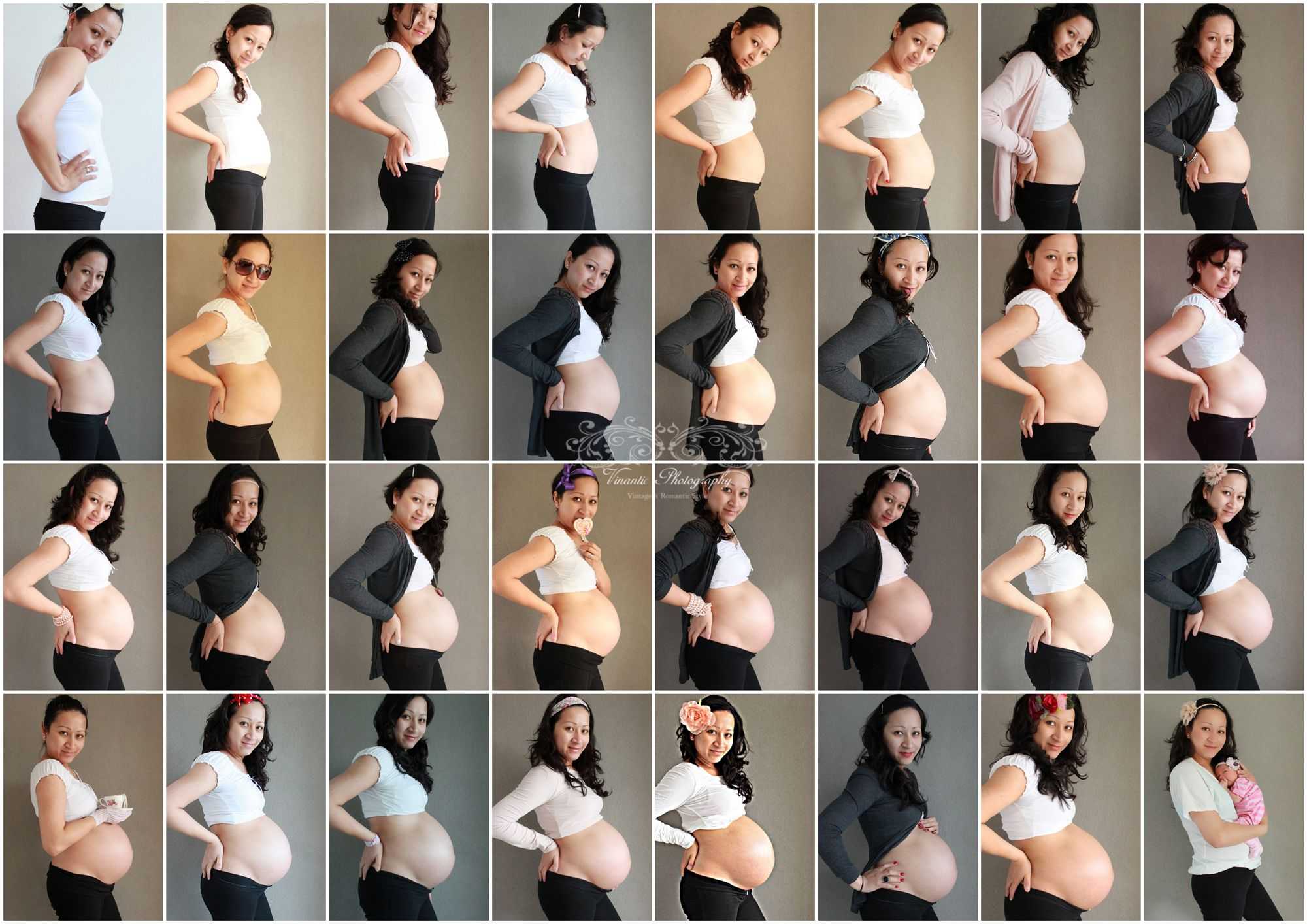 Как сделать фотоколлаж беременности